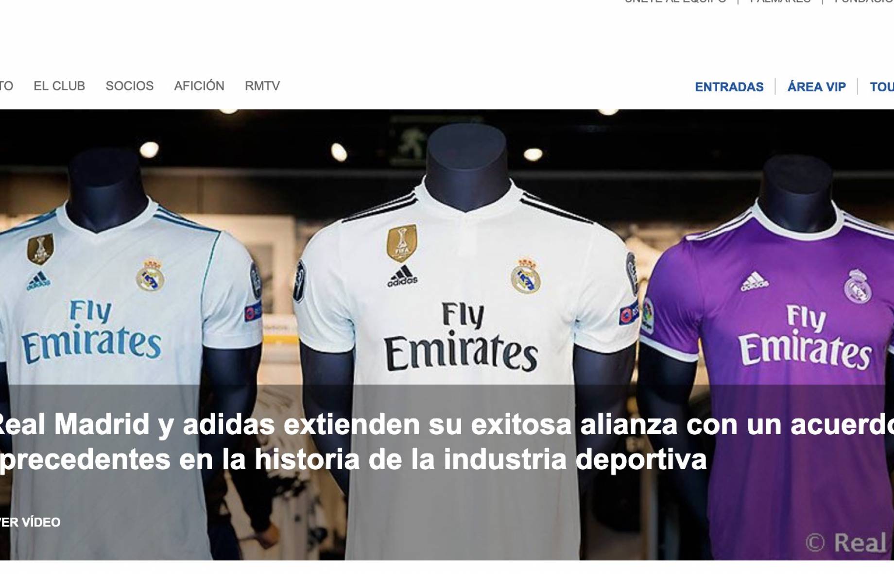 adidas real madrid contratto