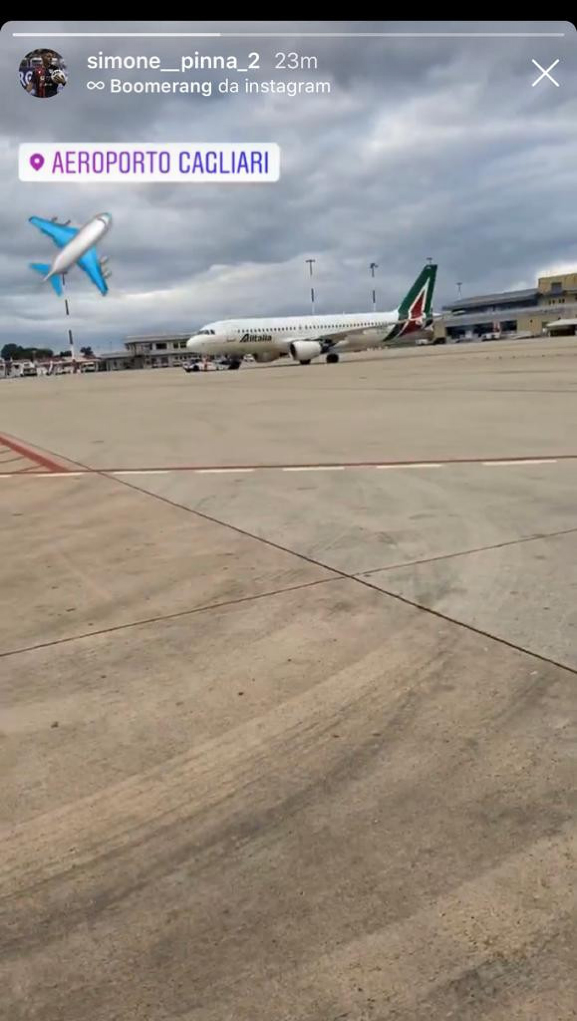 Pinna partenza Empoli Instagram_screenshot