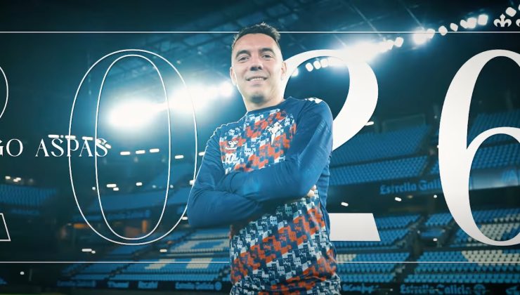 L'annuncio del rinnovo di Iago Aspas con il Celta Vigo