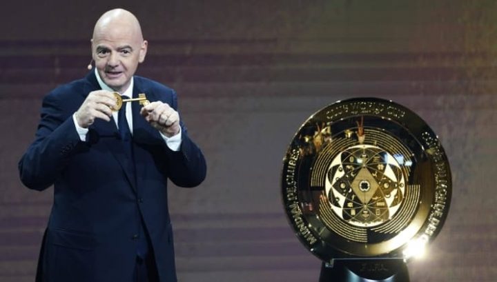 Gianni Infantino al sorteggio del Mondiale per Club 2025