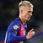 Il giocatore spagnolo Dani Olmo con la maglia del Barcellona