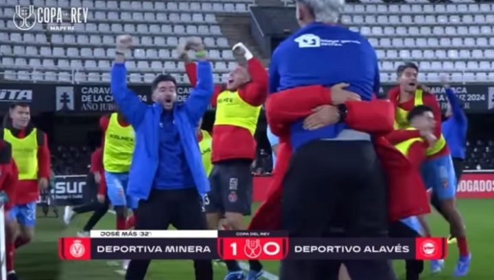 Il passaggio del turno contro l'Alaves del Minera (Screen)