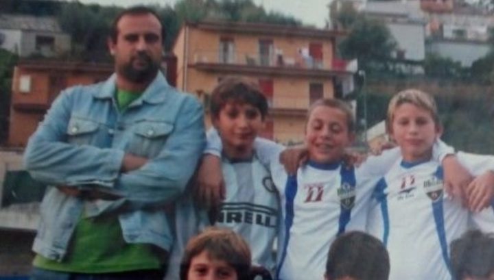 Gianluigi Donnarumma da bambino con la divisa dell'inter 