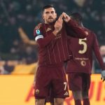 Lorenzo Pellegrini dopo il gol nel derby di Roma (Crediti: Domenico Bari)