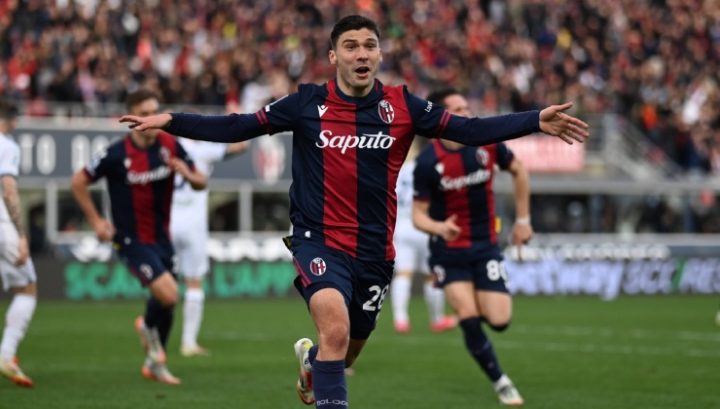 L'attaccante del Bologna, Nicolò Cambiaghi