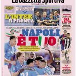 Le prime pagine dei quotidiani sportivi