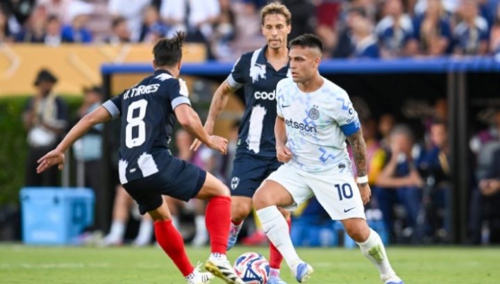 Lautaro Martinez, attaccante dell'Inter, durante il match contro il Monterrey (IMAGO)