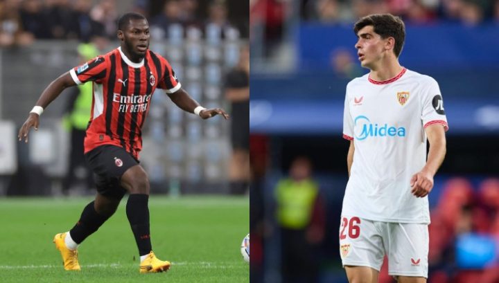 Junus Musah (Milan) e Juanlu Sanchez (Siviglia) - IMAGO