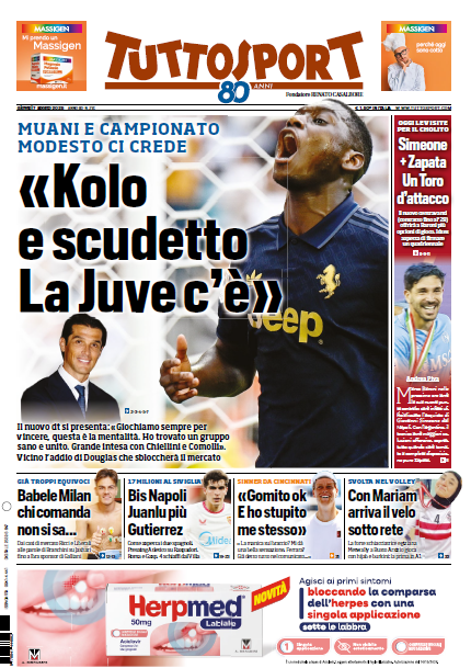 Tuttosport, 7 agosto