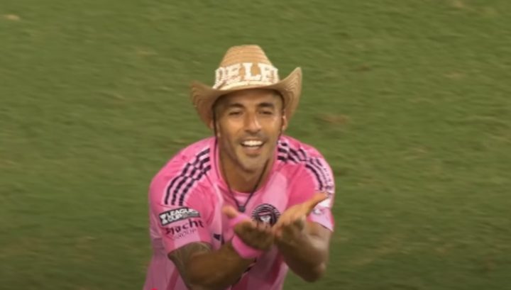 Luis Suarez con la maglia dell'Inter Miami (Screen dal canale YouTube dell'MLS)