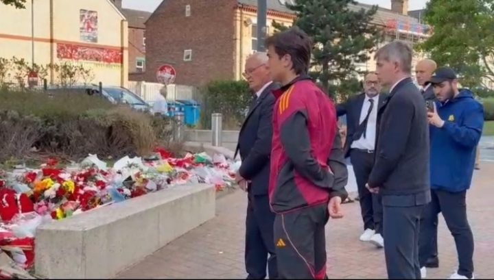 Dybala, Ranieri e Massara rendono omaggio a Diogo Jota