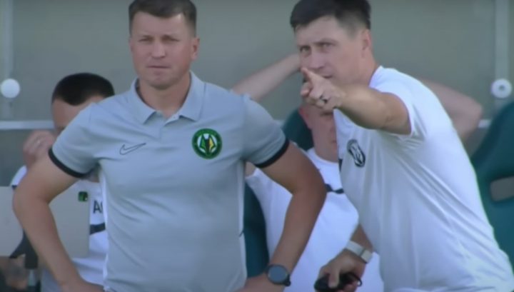 Ruslan Rotan, allenatore del Polissya (screen)