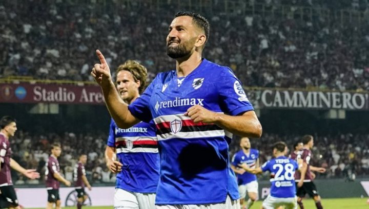 Massimo Coda con la maglia della Sampdoria (Imago)