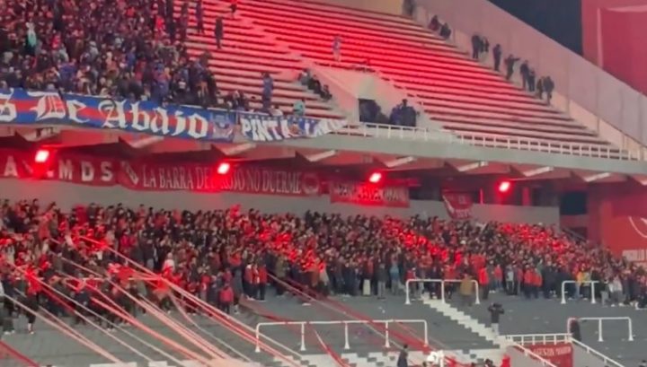 Gli scontri durante Independiente-Universidad de Chile (Screen)