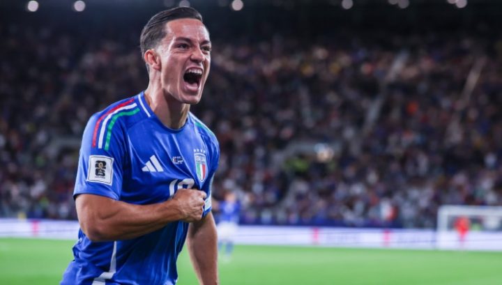 L'attaccante dell'Italia, Giacomo Raspadori