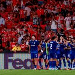 L'esultanza del Qarabag per il gol del 3-2 contro il Benfica (IMAGO)