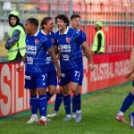 L'esultanza di Varas dopo il gol a Monza - credit: Davide Boggian/Calcio Padova