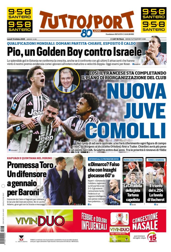 Tuttosport, 13 ottobre