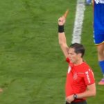 L'espulsione di Nyom in Getafe-Real Madrid (screen)