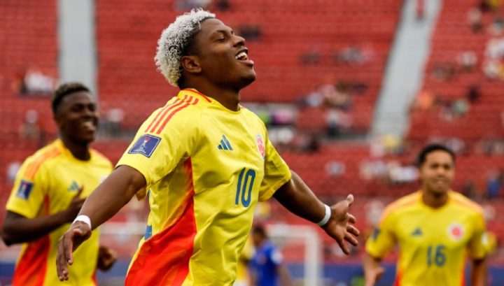 L'attaccante della Colombia U20, Oscar Perea