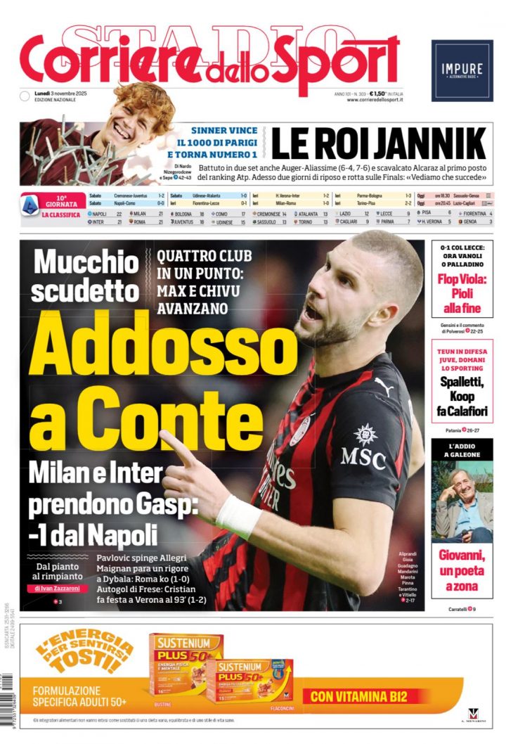 Corriere dello Sport, 3 novembre