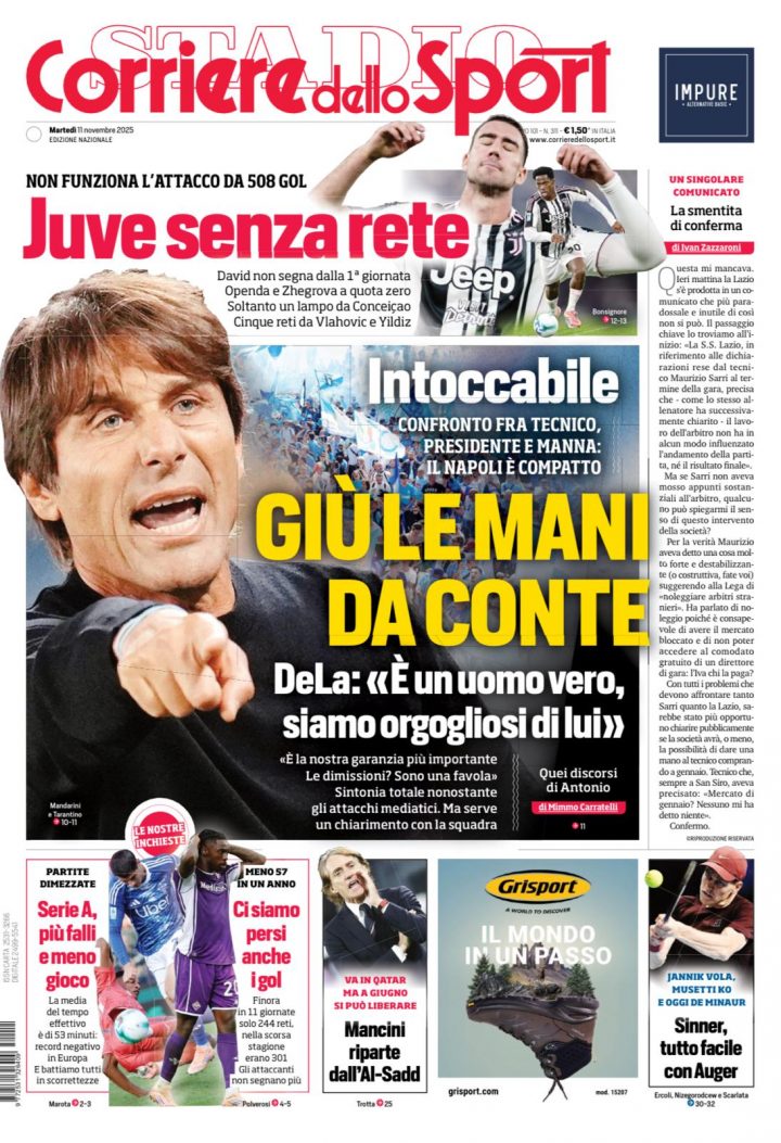 Corriere dello Sport, 11 novembre 2025