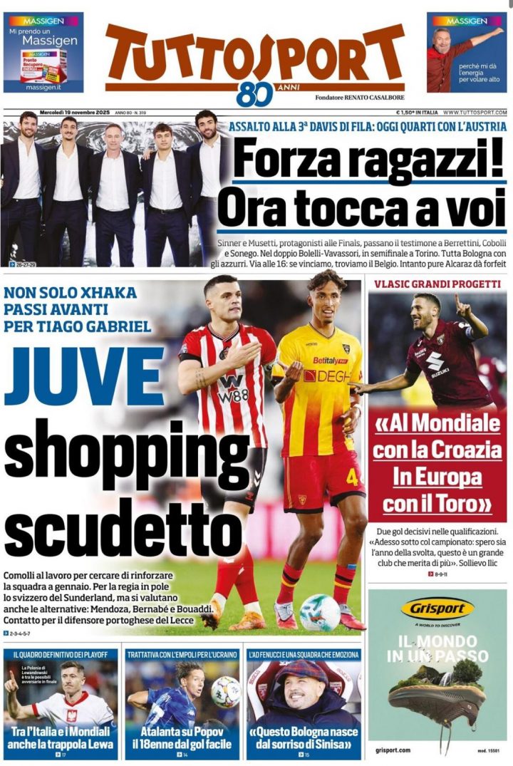 Tuttosport, 19 novembre 2025