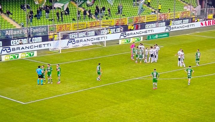 Cesena Avellino screen Dazn interno