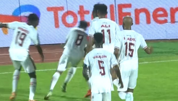 L'esultanza dei calciatori del Sudan (Screen)