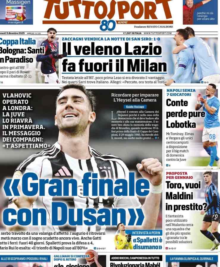 Prima pagina TuttoSport