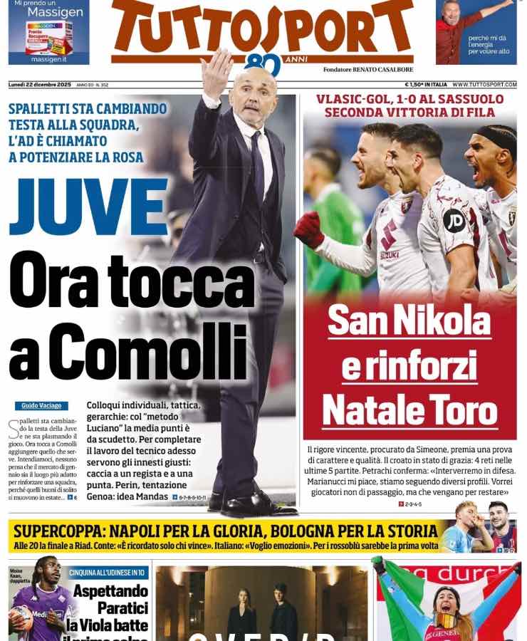 Prima pagina TuttoSport