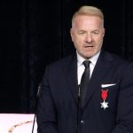 Igli Tare durante la cerimonia