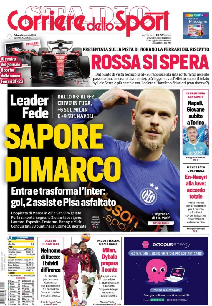 Corriere dello Sport, 24 gennaio