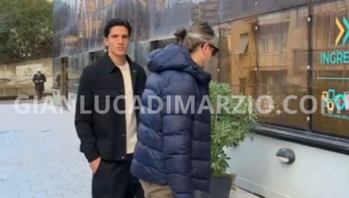 Di Pardo all'arrivo per le visite mediche con la Sampdoria (Screen)