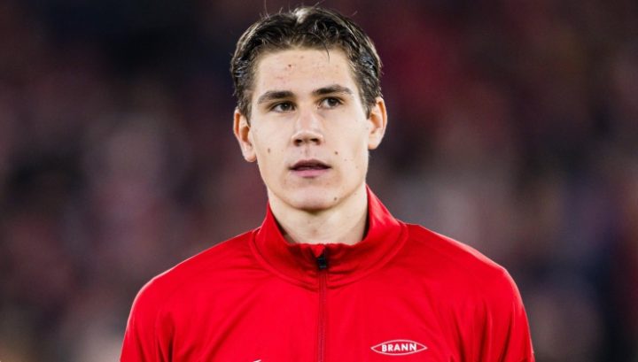 Helland con la maglia del Brann (IMAGO) 