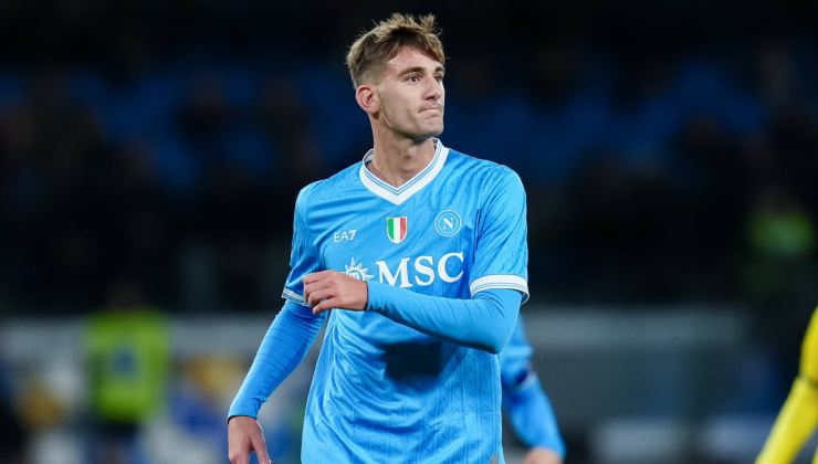 L'attaccante del Napoli, Lorenzo Lucca (IMAGO)