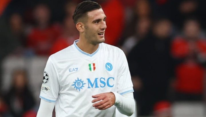 L'attaccante del Napoli, Lorenzo Lucca (IMAGO)