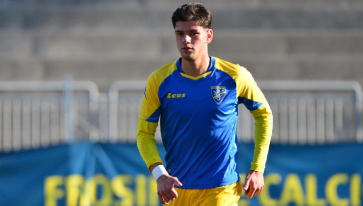 Il difensore del Frosinone Primavera, Dario Pelosi