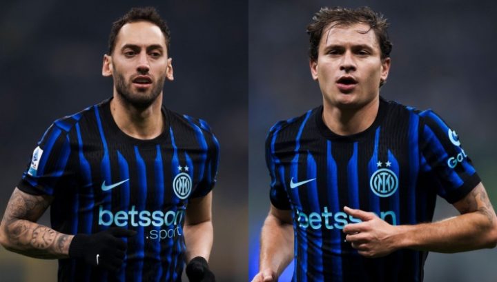 Hakan Calhanoglu e Nicolò Barella, centrocampisti dell'Inter (IMAGO)