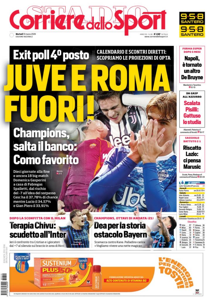 Corriere dello Sport, martedì 10 marzo