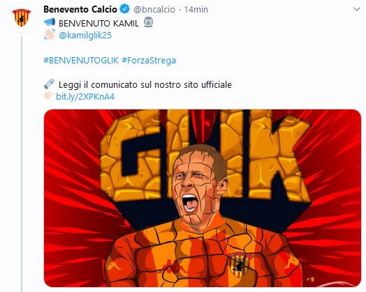 Glik Benevento annuncio