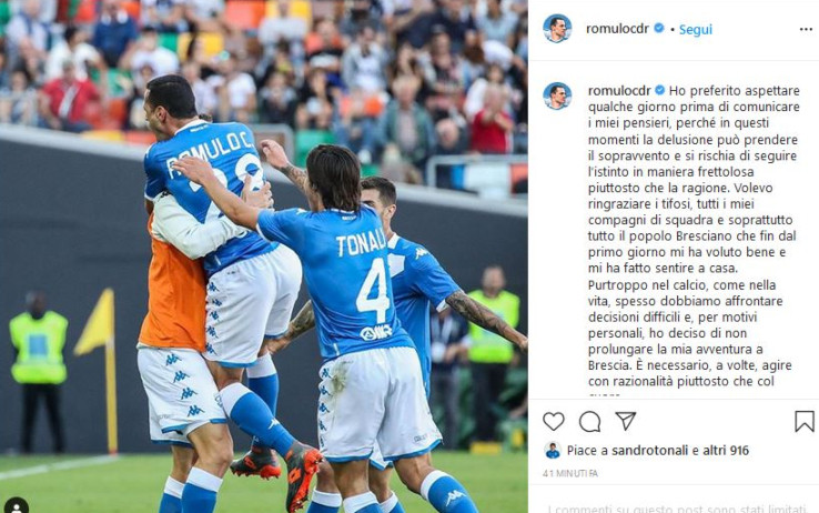 Romulo Brescia addio screen