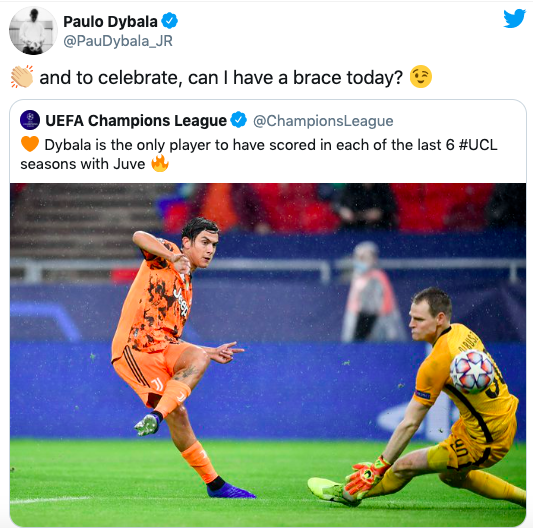 Tweet Dybala