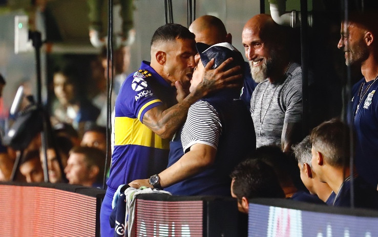 Tevez Maradona Boca Juniors GETTY.jpg