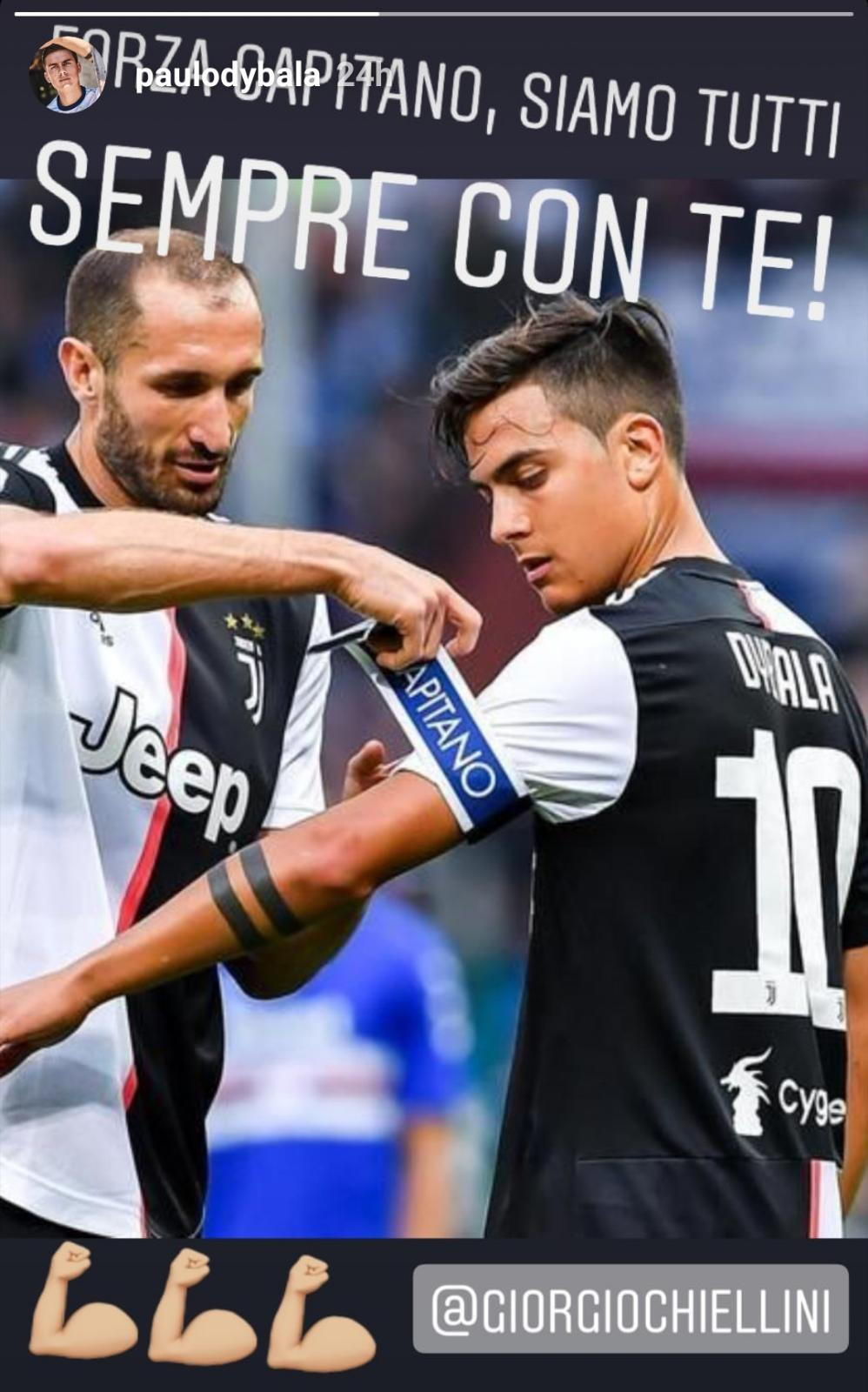 igdybala post per chiellini SCREEN