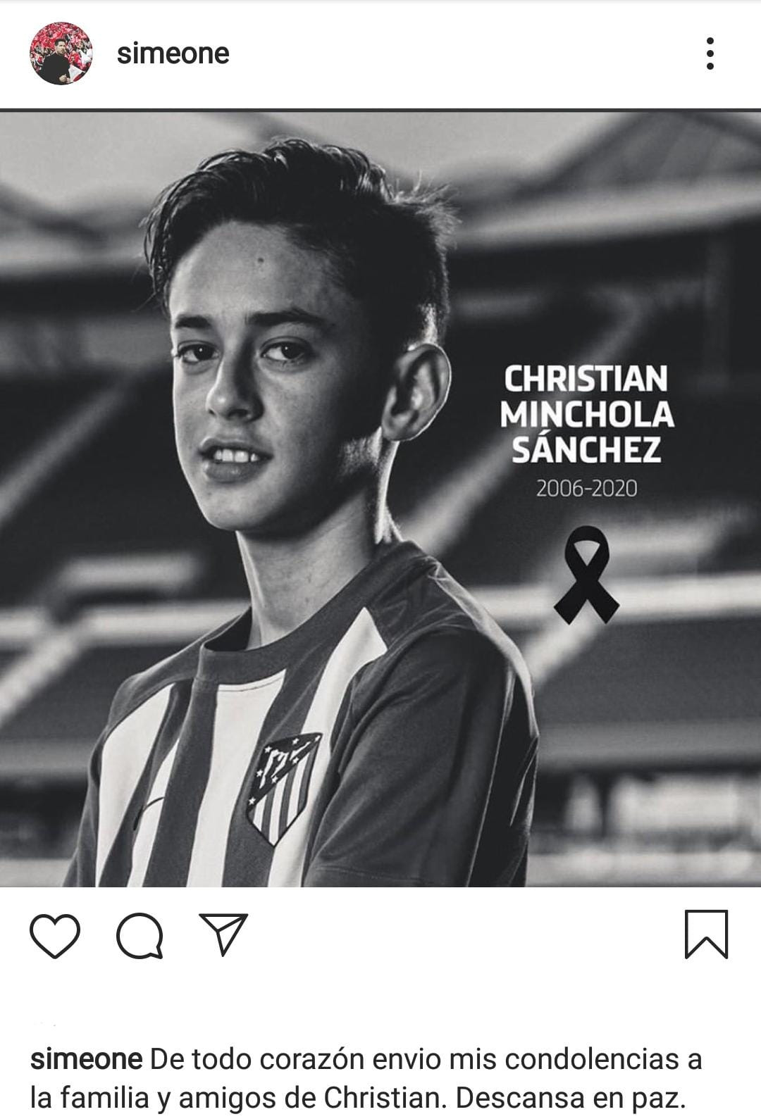 simeone post lutto screen